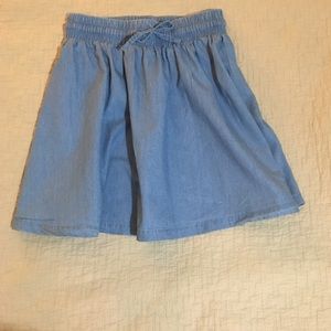 Very lightweight, mini, blue Jean skirt